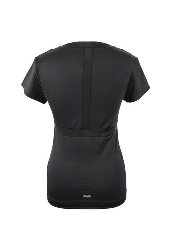 Koszulka treningowa damska Reebok K28901. Kolor: czarny. Materiał: poliester. Długość rękawa: krótki rękaw. Długość: krótkie