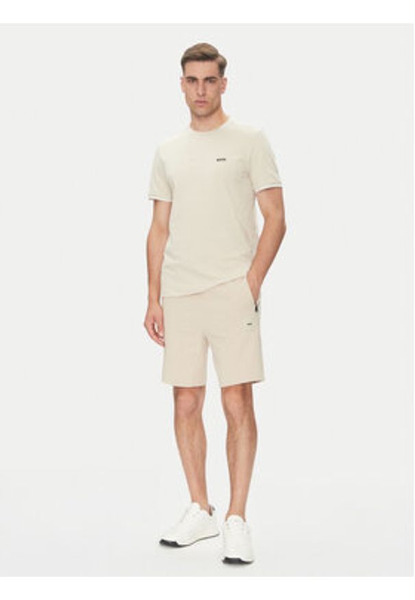 BOSS T-Shirt Taul 50521245 Beżowy Regular Fit. Kolor: beżowy. Materiał: bawełna