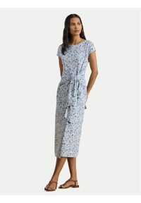 Lauren Ralph Lauren - LAUREN RALPH LAUREN Sukienka codzienna 200P09120001 Niebieski jasny Slim Fit. Okazja: na co dzień. Kolor: niebieski. Materiał: bawełna. Typ sukienki: proste. Styl: casual #1
