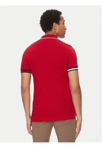 TOMMY HILFIGER - Tommy Hilfiger Polo Flag Cuff MW0MW38458 Czerwony Slim Fit. Typ kołnierza: polo. Kolor: czerwony. Materiał: bawełna #4