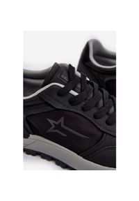 Big-Star - Męskie Sneakersy Big Star NN174069 Memory Foam System Czarne. Okazja: na spacer. Kolor: czarny. Materiał: jeans, materiał. Sport: turystyka piesza #3