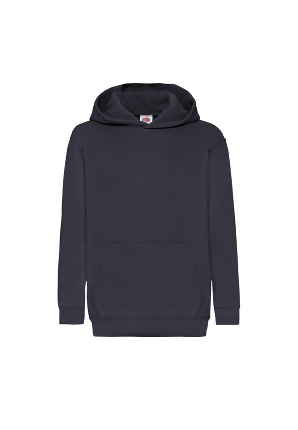 FRUIT OF THE LOOM - Lekka Bluza Z Kapturem Dla Dzieci. Typ kołnierza: kaptur. Kolor: niebieski
