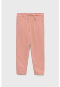 Kids Only spodnie dresowe dziecięce kolor różowy gładkie. Okazja: na co dzień. Kolor: różowy. Materiał: dresówka. Wzór: gładki. Styl: casual