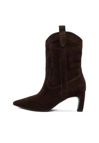 Gino Rossi - GINO ROSSI Botki EO-ZARA-LT2546 Brązowy. Kolor: brązowy. Materiał: zamsz, skóra #4