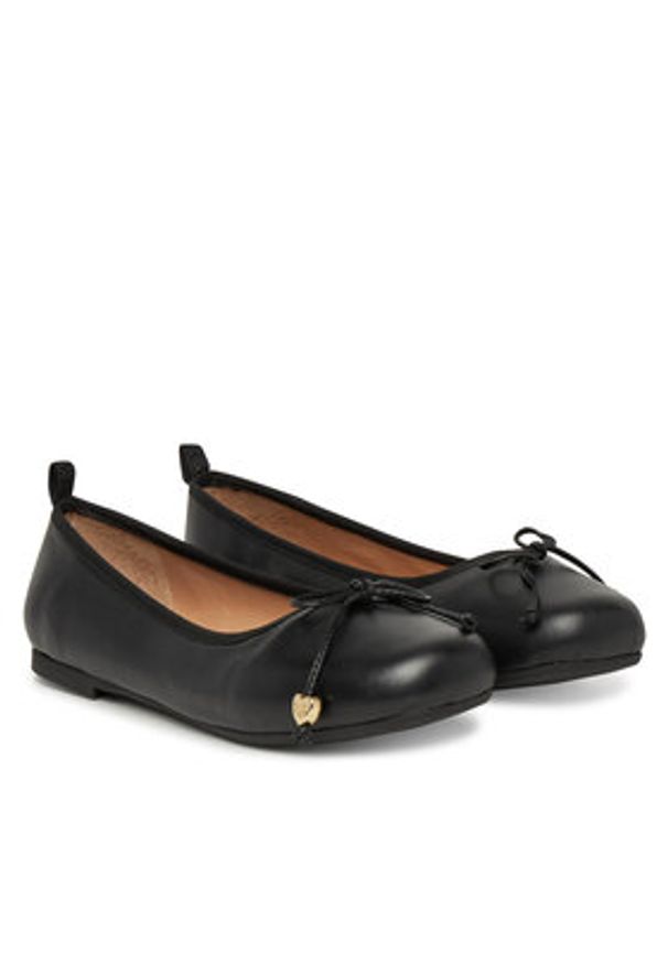 Love Moschino - LOVE MOSCHINO Baleriny JA11051G0MIE0000 Czarny. Kolor: czarny. Materiał: skóra