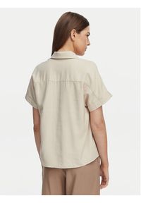 only - ONLY Polo Aris 15364279 Beżowy Loose Fit. Typ kołnierza: polo. Kolor: beżowy. Materiał: wiskoza #8