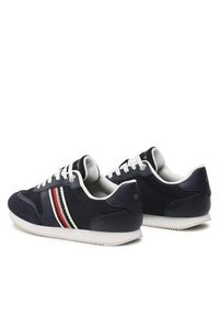 TOMMY HILFIGER - Tommy Hilfiger Sneakersy Essential Runner FW0FW07163 Granatowy. Kolor: niebieski. Materiał: materiał #3