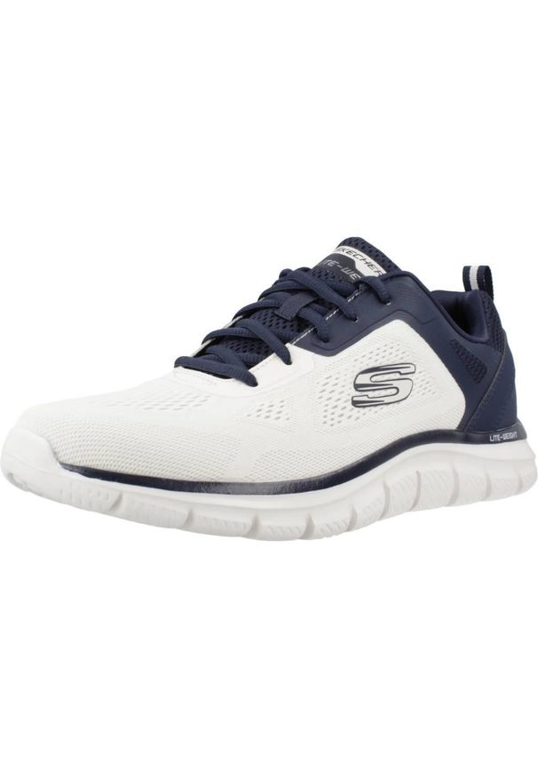 skechers - Buty Mężczyzna Skechers Track biały. Kolor: beżowy. Szerokość cholewki: normalna. Sport: fitness
