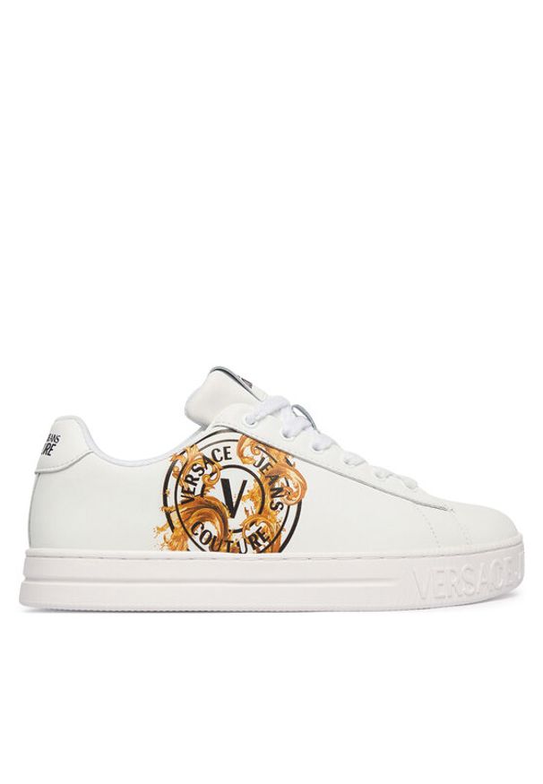 Versace Jeans Couture Sneakersy 80VA3SK3 ZPB73 3 Biały. Kolor: biały. Materiał: skóra