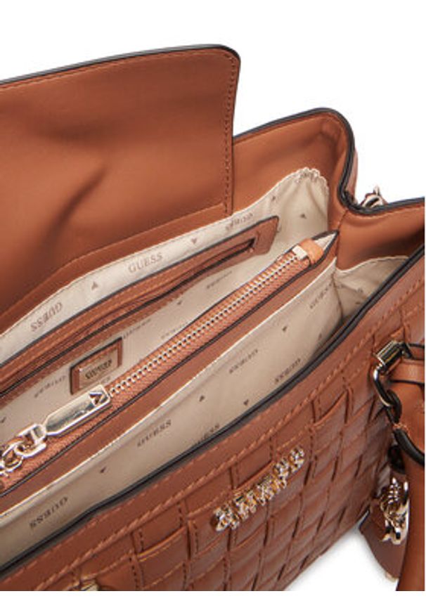 Guess Torebka Sandy HWWG84 18060 Brązowy. Kolor: brązowy. Materiał: skórzane