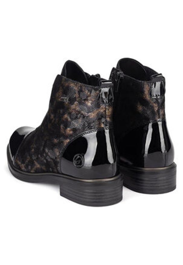 Remonte Botki D8383-90 Czarny. Kolor: czarny. Materiał: skóra