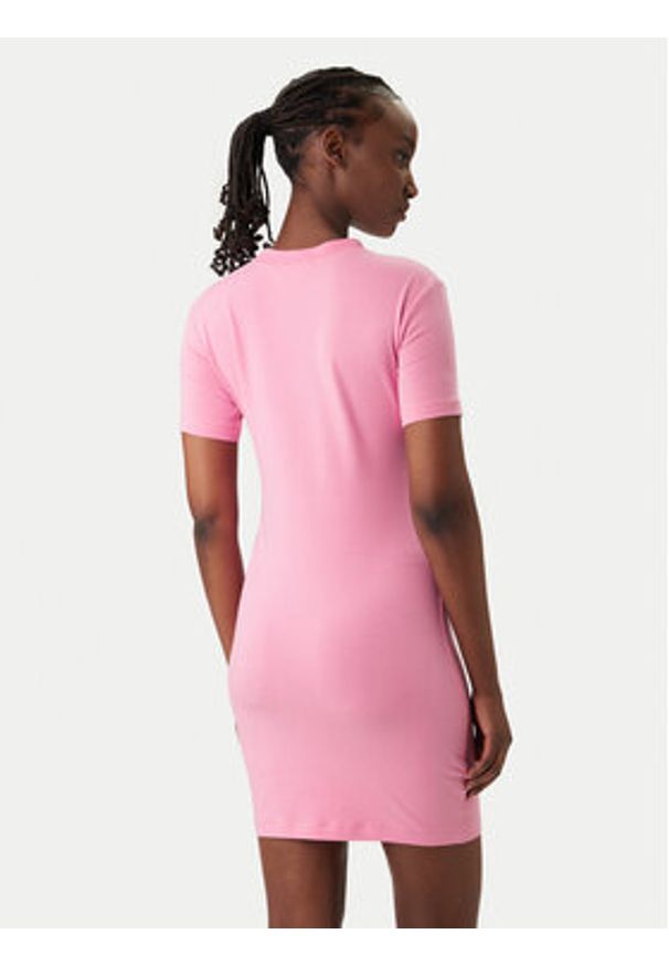 Versace Jeans Couture Sukienka codzienna 80HAOE01 CJ02E Różowy Slim Fit. Okazja: na co dzień. Kolor: różowy. Materiał: bawełna. Typ sukienki: proste. Styl: casual