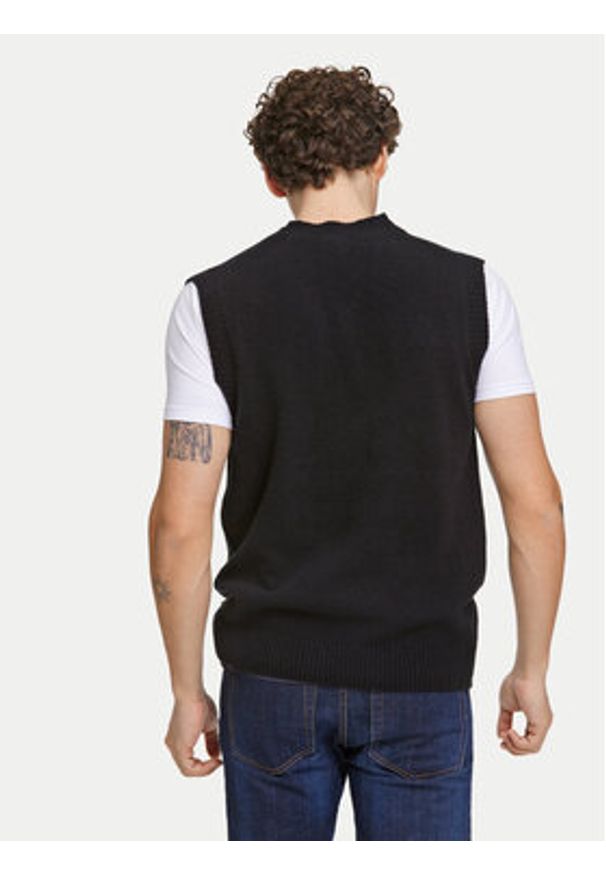 Lindbergh Sweter 30-800221 Czarny Relaxed Fit. Kolor: czarny. Materiał: wełna
