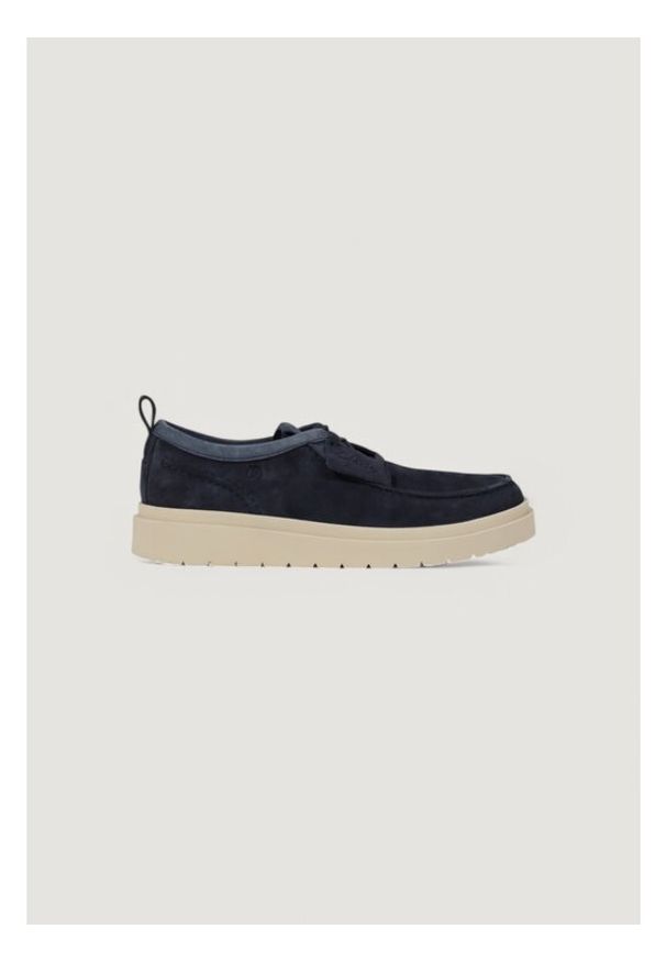 Clarks Półbuty Polden Moc 26180866 Granatowy. Kolor: niebieski. Materiał: skóra, zamsz