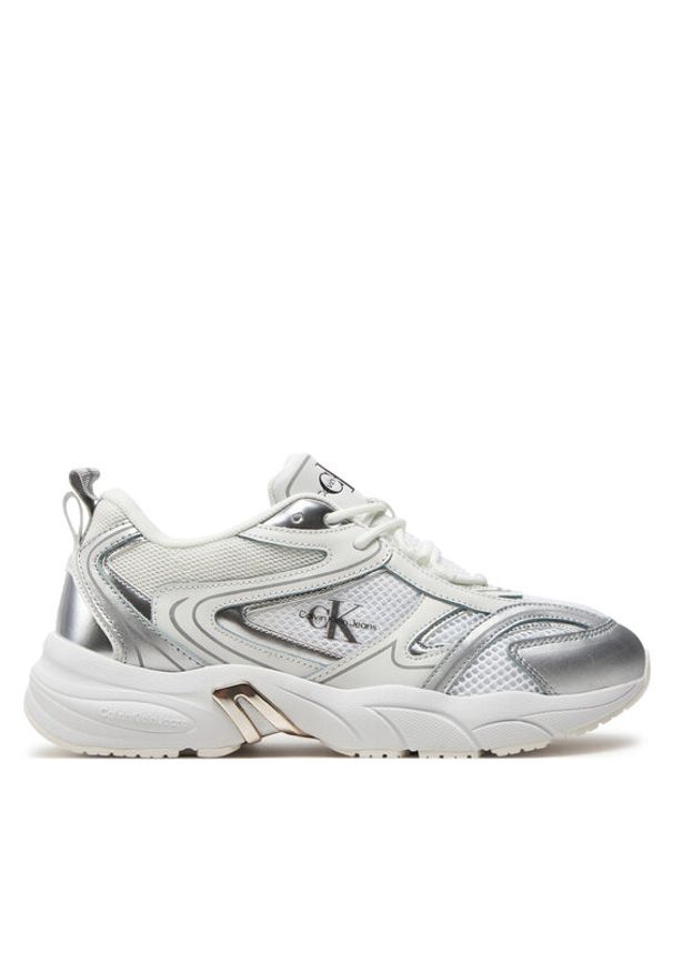 Calvin Klein Jeans Sneakersy Retro Tennis Low Lace Mh Ml Mr YW0YW01381 Biały. Kolor: biały