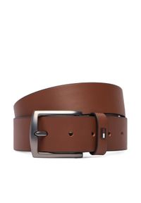 TOMMY HILFIGER - Tommy Hilfiger Pasek Męski Denton 3.5 Ext AM0AM13536 Brązowy. Kolor: brązowy. Materiał: skóra #1