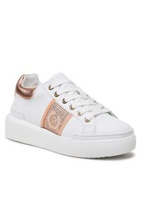 Pollini Sneakersy SA15034G1GXE210B Biały. Kolor: biały. Materiał: skóra #5