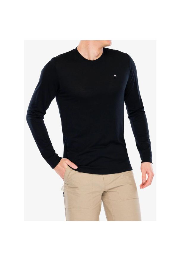 MONS ROYALE - Longsleeve męski Mons Royale Icon LS. Kolor: czarny. Długość rękawa: długi rękaw