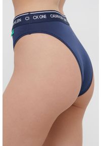Calvin Klein Underwear Figi kolor granatowy. Kolor: niebieski. Materiał: włókno #3