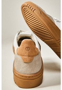 medicine - Medicine sneakersy skórzane męskie kolor biały. Nosek buta: okrągły. Zapięcie: sznurówki. Kolor: biały. Materiał: skóra #5