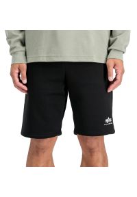 Spodenki męskie Alpha Industries Small Logo II 15636703 - czarne. Kolor: czarny. Materiał: poliester, bawełna, materiał. Wzór: aplikacja #1