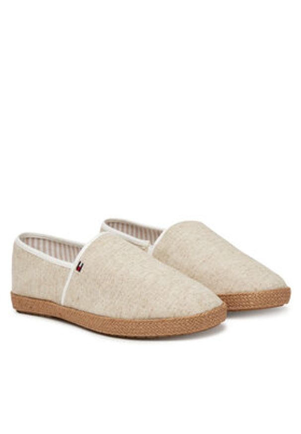 TOMMY HILFIGER - Tommy Hilfiger Espadryle Hilfiger Chambray Espadrille FM0FM05391 Écru. Materiał: materiał