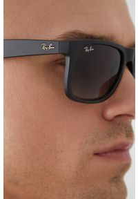 Ray-Ban - Okulary Justin 0RB4165.601.8G. Kształt: prostokątne. Kolor: czarny #5