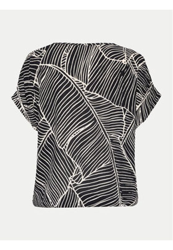 Kaffe T-Shirt Amber 10508257 Czarny Relaxed Fit. Kolor: czarny. Materiał: wiskoza