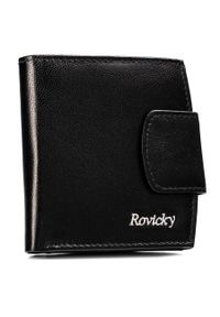ROVICKY - Portfel mały Rovicky R-RD314-GCL czarny. Kolor: czarny. Materiał: skóra