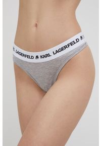 Karl Lagerfeld stringi (2-pack) 211W2126.51 kolor szary. Kolor: szary. Materiał: materiał #1
