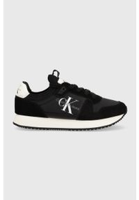 Calvin Klein Jeans sneakersy YW0YW00840 RUNNER SOCK LACEUP NY-LTH W kolor czarny. Nosek buta: okrągły. Zapięcie: sznurówki. Kolor: czarny. Materiał: guma #1