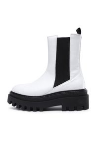 Calvin Klein Jeans Sztyblety Flatform Chelsea Boot YW0YW00850 Biały. Kolor: biały. Materiał: skóra #5