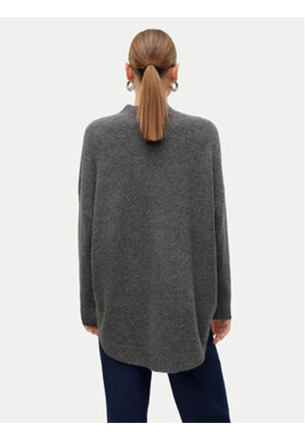 Vero Moda Sweter Plaza 10290784 Szary Loose Fit. Kolor: szary. Materiał: syntetyk