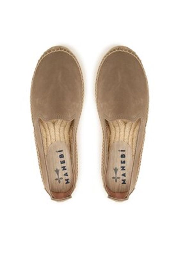 Manebi Espadryle Suede Flat Espadrilles K 1.9 N0 Brązowy. Kolor: brązowy. Materiał: zamsz, skóra