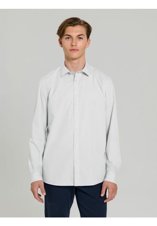 Sinsay - Koszula slim fit - biały. Kolor: biały