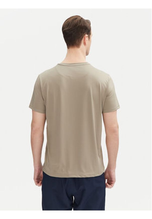 Aulp T-Shirt Tommy Khaki Regular Fit. Kolor: brązowy. Materiał: syntetyk