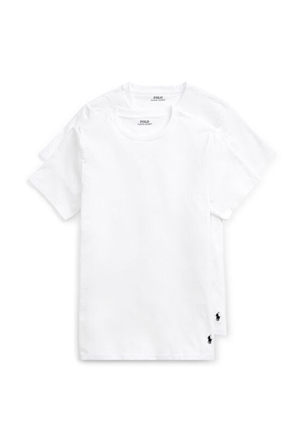 Polo Ralph Lauren Komplet 2 t-shirtów Core Replen 714835960002 Biały Slim Fit. Typ kołnierza: polo. Kolor: biały. Materiał: bawełna