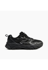 Cropp - Sneakersy z efektem reflective - Czarny. Kolor: czarny