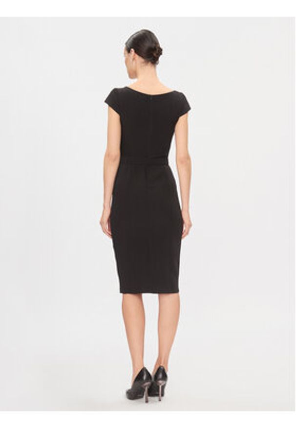 Rinascimento Sukienka koktajlowa CFC0116209003 Czarny Slim Fit. Kolor: czarny. Materiał: syntetyk. Styl: wizytowy