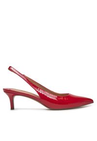 Lauren Ralph Lauren - LAUREN RALPH LAUREN Sandały Lolah II 802959210002 Czerwony. Kolor: czerwony. Materiał: lakier, skóra
