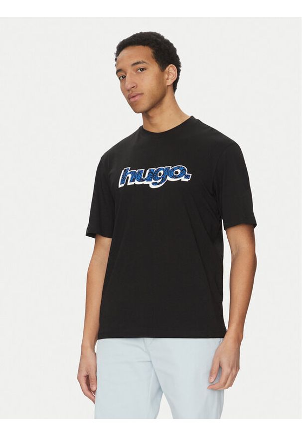 Hugo - HUGO T-Shirt Nugibol 50542932 Czarny Regular Fit. Kolor: czarny. Materiał: bawełna