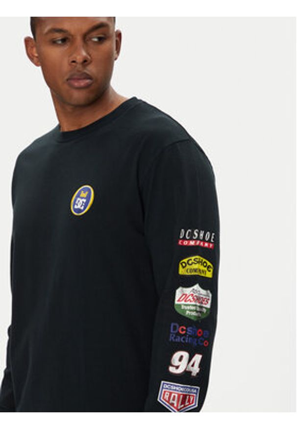DC Longsleeve ADYZT05464 Czarny Regular Fit. Kolor: czarny. Materiał: bawełna. Długość rękawa: długi rękaw