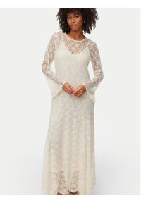 Vero Moda Sukienka letnia Loulou 10346192 Kremowy Loose Fit. Kolor: kremowy. Materiał: syntetyk. Sezon: lato #2