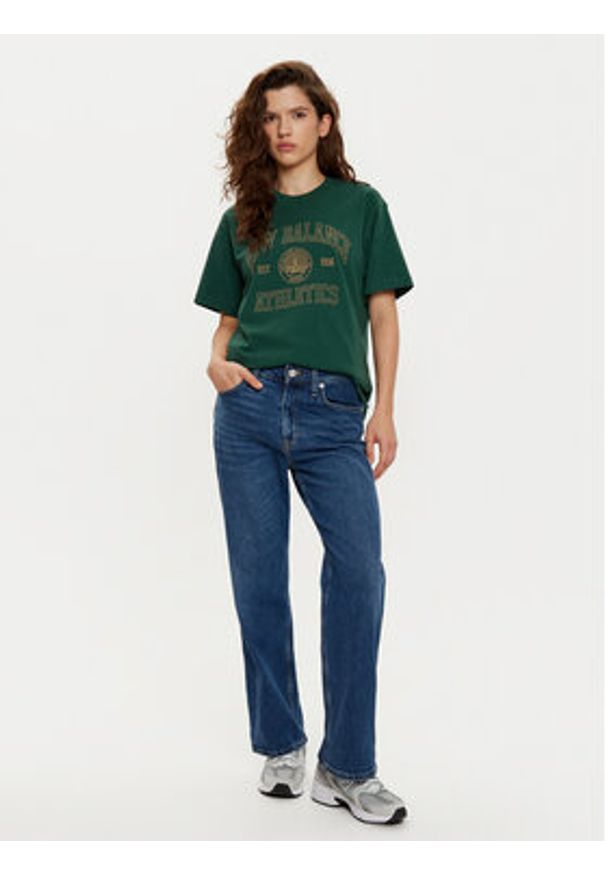 New Balance T-Shirt WT43548 Zielony Oversize. Kolor: zielony. Materiał: bawełna