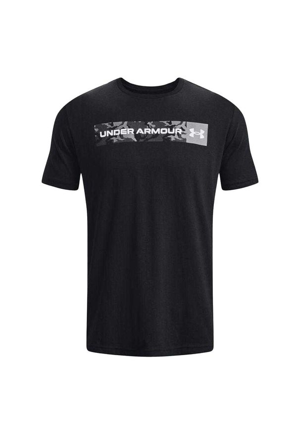 Under Armour - Męska Koszulka W Paski Camo. Kolor: czarny. Wzór: paski. Sport: turystyka piesza