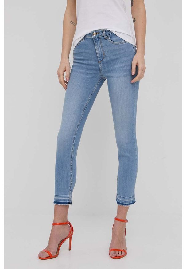 Liu Jo jeansy damskie high waist. Stan: podwyższony. Kolor: niebieski