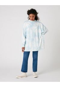 Wrangler - DAMSKA BLUZA MATERIAŁOWA WRANGLER OVERSIZED SWEAT BLUE TIE DYE W6Q4HAB27. Materiał: materiał #3