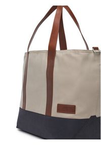 TOMMY HILFIGER - Tommy Hilfiger Torba Th Casual Tote AM0AM13368 Beżowy. Kolor: beżowy. Materiał: materiał #3
