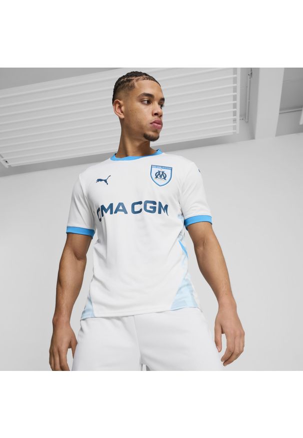 Koszulka piłkarska Puma Olympique de Marseille domowa 24/25. Materiał: materiał. Sport: piłka nożna