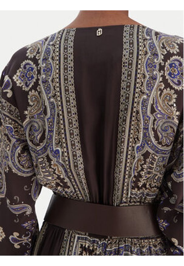 Liu Jo Sukienka codzienna MF5394 TS117 Brązowy Regular Fit. Okazja: na co dzień. Kolor: brązowy. Materiał: syntetyk. Typ sukienki: proste. Styl: casual